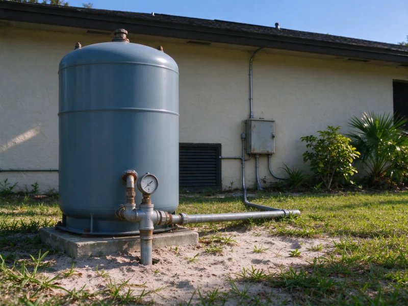 After: new pressure tank on the same tee