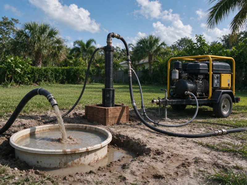 Airlift development discharging sediment-laden water into a settling tub