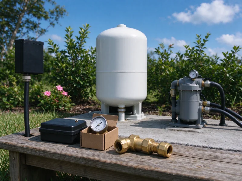 Diagnostic kit laid out beside a well pump pad