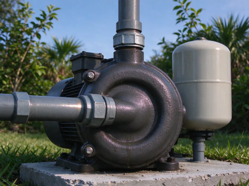 Unions on the suction and discharge of an installed jet pump